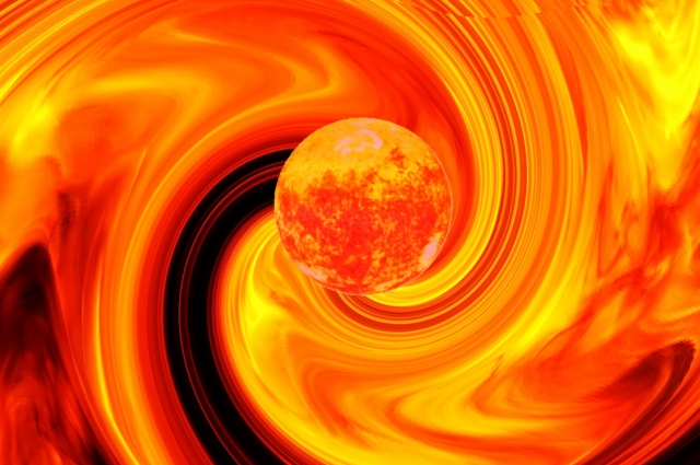 太陽フレアの影響が大きいイメージ画像